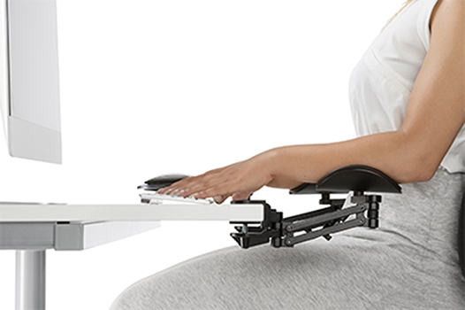 Date de soutien Portable Arm design ergonomique articulé Computer | Taille  réglable Accoudoir bureau Extender | Attachable en alliage d'aluminium de