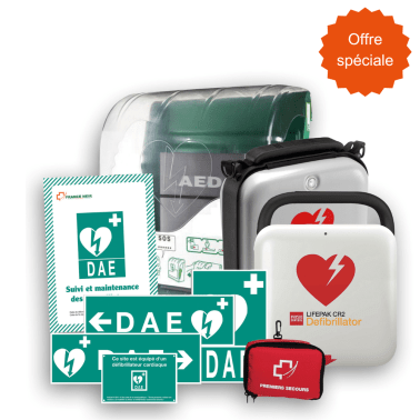 Offre pack promotionnelle défibrillateur CR2 automatique USB
