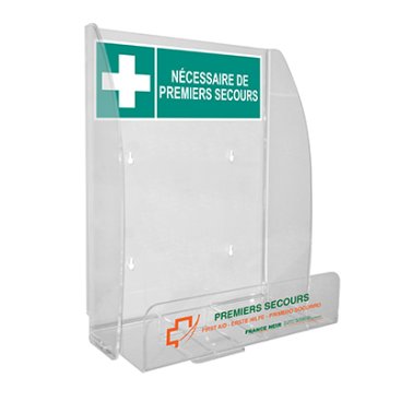 Support mural boîte de secours avec signalétique