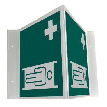 Panneau signalisation d’urgence 3D