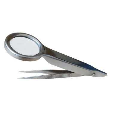 Pince à échardes avec loupe