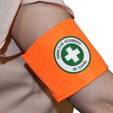 Brassard secouriste fluorescent