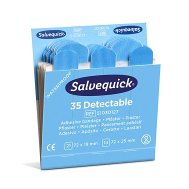 Recharge pansements simples bleus détectables Salvequick