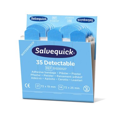 Recharge pansements simples bleus détectables Salvequick