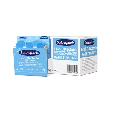 Recharge pansements simples bleus détectables Salvequick
