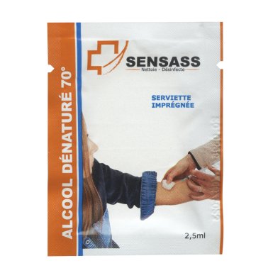 Lingettes de nettoyages de blessures Sensass