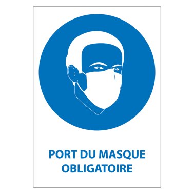 Panneau COVID-19 “Port du masque obligatoire”
