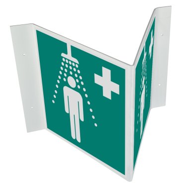 Panneau signalisation d’urgence 3D
