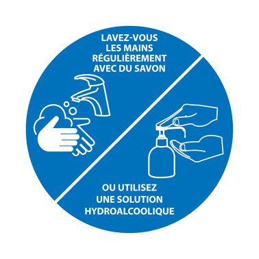 Sticker gestes barrières lavage des mains 