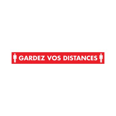 Autocollant “Gardez vos distances”