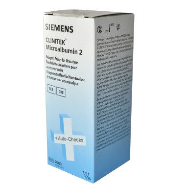Bandelettes urinaires Clinitek Microalbumine pour Clinitek Status+ Siemens