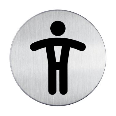 Pictogramme rond toilettes homme