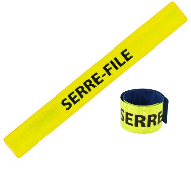 Brassard fluorescent auto-enroulant