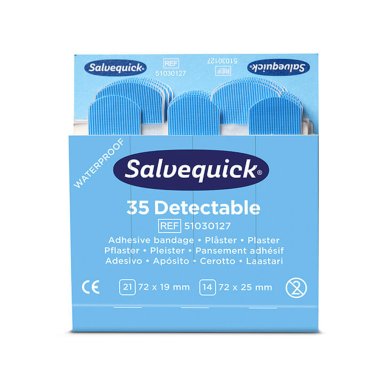 Recharge pansements simples bleus détectables Salvequick