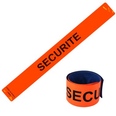 Brassard fluorescent auto-enroulant