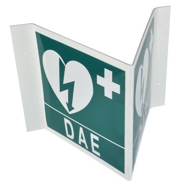 Panneau signalisation défibrillateur 3D