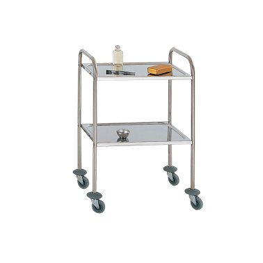 Guéridon 2 plateaux en inox