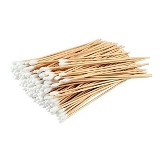 Ecouvillons en bois jetables une tête