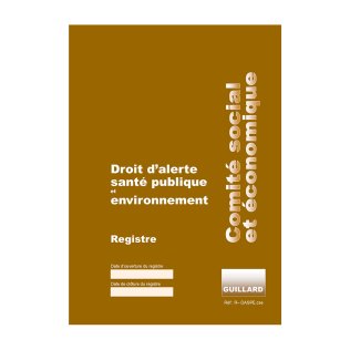Registre de droit d'alerte santé publique et environnement