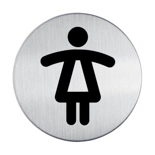 Pictogramme rond toilettes femme