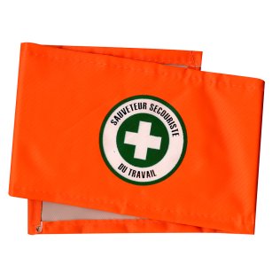 Brassard secouriste fluorescent