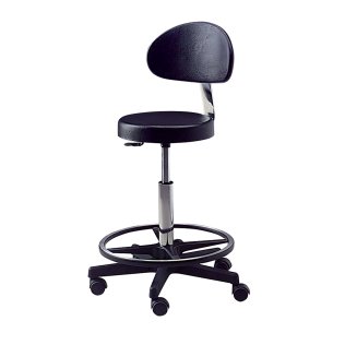 Tabouret médical avec dossier et repose pieds Carina 