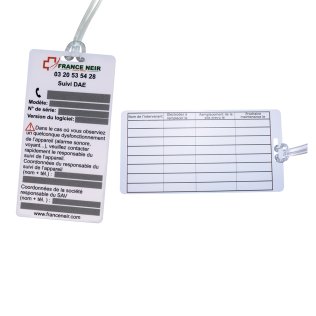 Carte d’identification pour défibrillateur 
