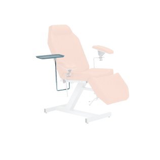 Plateau inox avec support pour fauteuil de prélèvement Carina