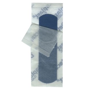 Pansement occlusif bleu avec compresse centrale