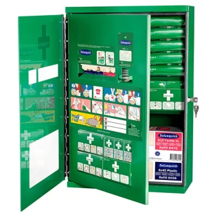 Armoire à pharmacie premiers secours double portes - complète