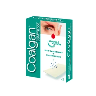 Compresses hémostatiques et cicatrisantes Coalgan – Boîte de 5