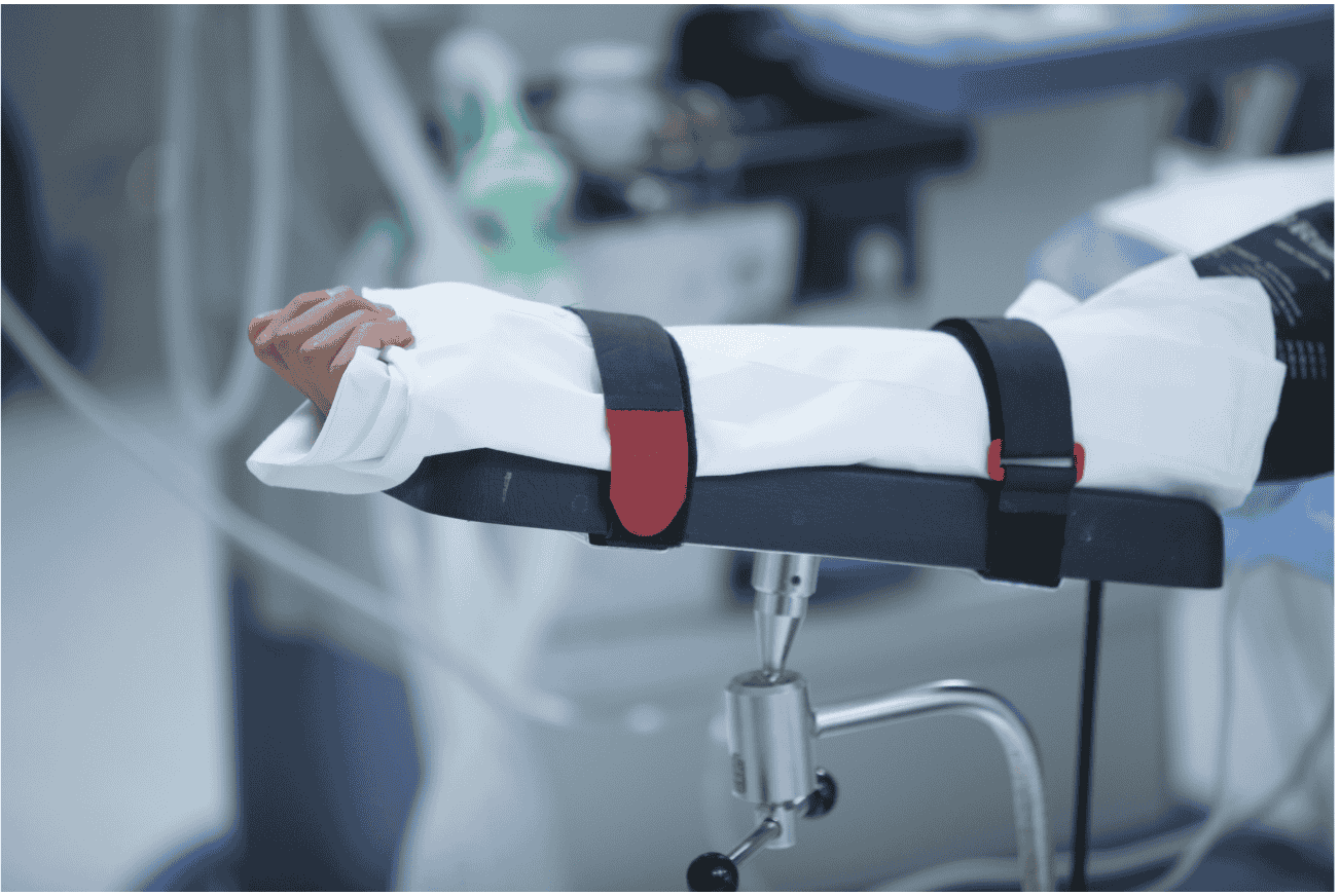 immobilisation par dépression bras